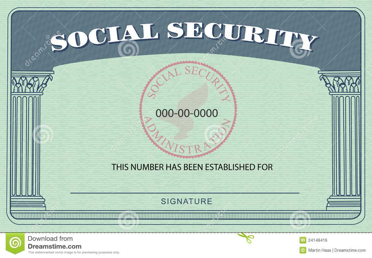 Ssn Card Template. Social Security Card Royalty Free Stock Pertaining To Ssn Card Template