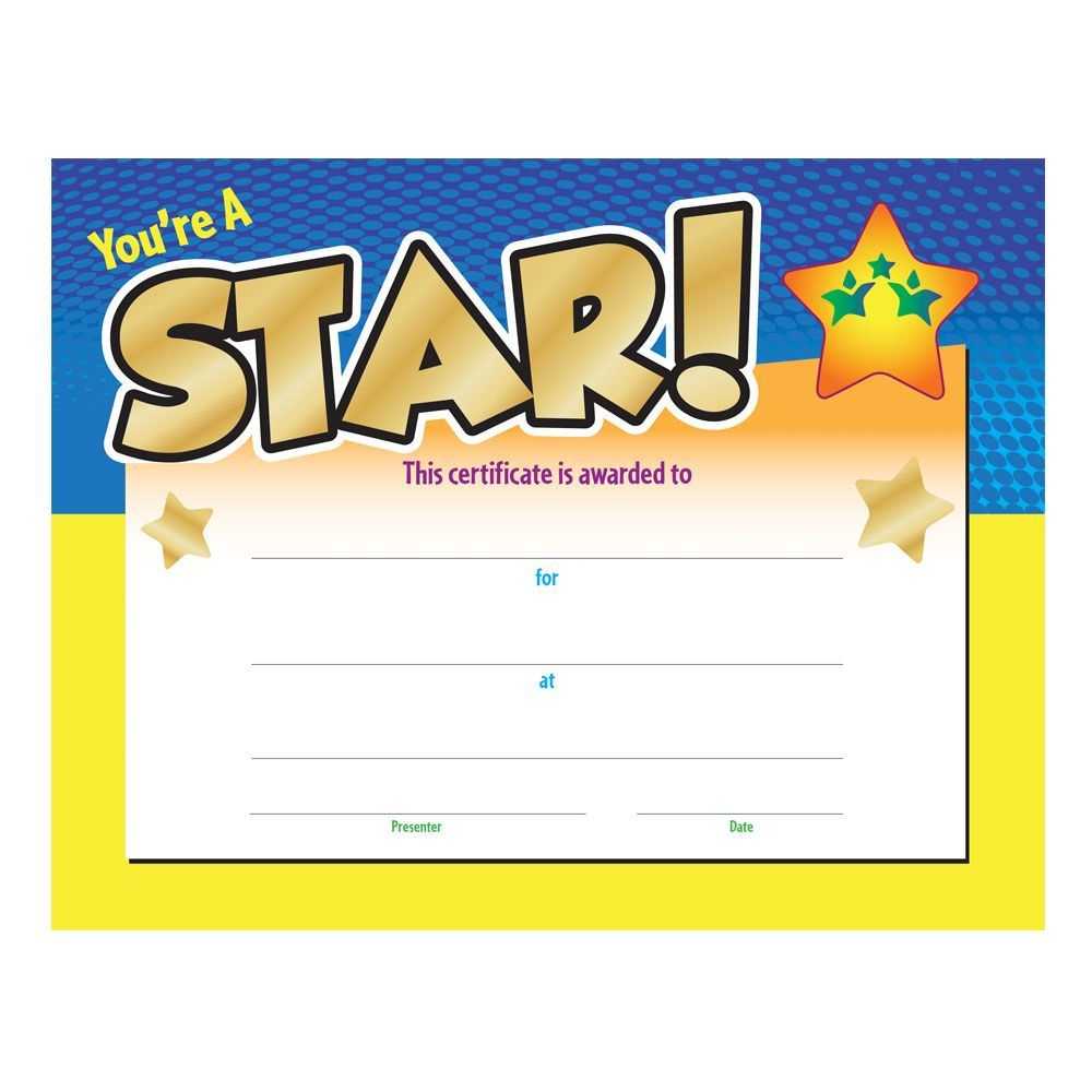 Star Award Certificate Template – Milas.westernscandinavia Regarding Star Award Certificate Template