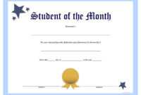 Student Of The Month Template | Asouthernbellein regarding Free Printable Student Of The Month Certificate Templates