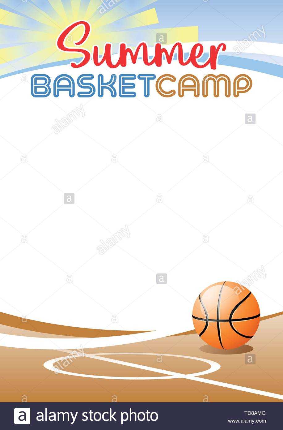 Summer Camp Stock Vector Images – Alamy Pertaining To Basketball Camp Certificate Template