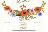 Summer Floral Save The Date Card Template within Save The Date Cards Templates