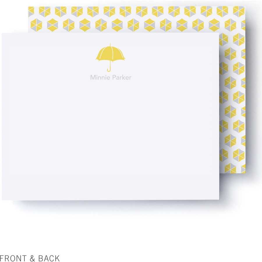 Sunny Umbrellas Baby Shower Thank You Card Within Thank You Card Template For Baby Shower