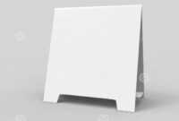 Tablet Tent Card Talkers Promotional Menu Card White Blank throughout Blank Tent Card Template