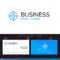 Target, Aim, Interface Blue Business Logo And Business Card Within Push Card Template