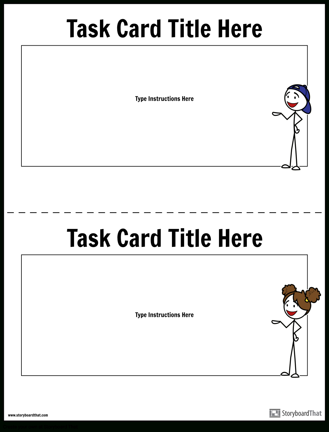 Task Card Template | Task Card Maker For Task Card Template