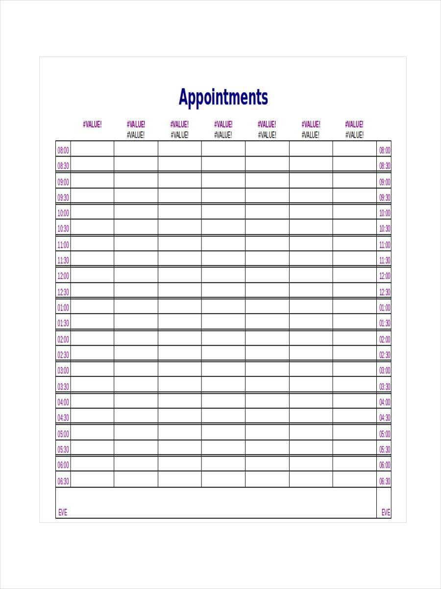 Template For Appointment Schedule – Milas.westernscandinavia Intended For Medical Appointment Card Template Free