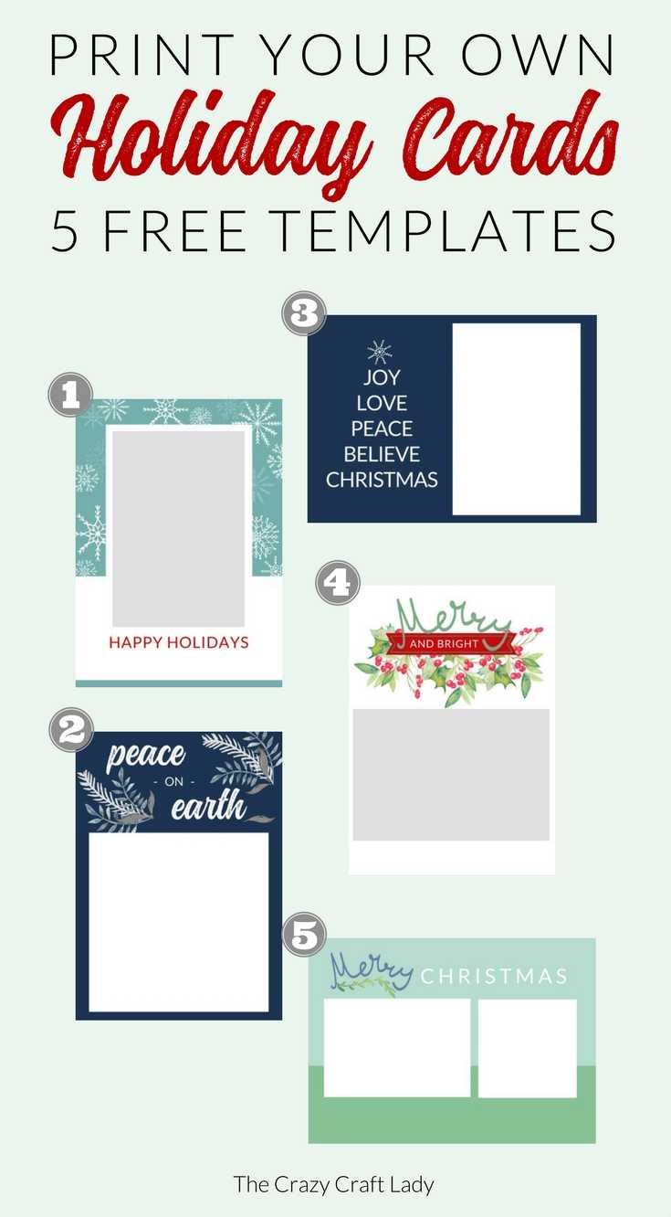 Template For Cards To Print Free – Professional Template For Free Holiday Photo Card Templates