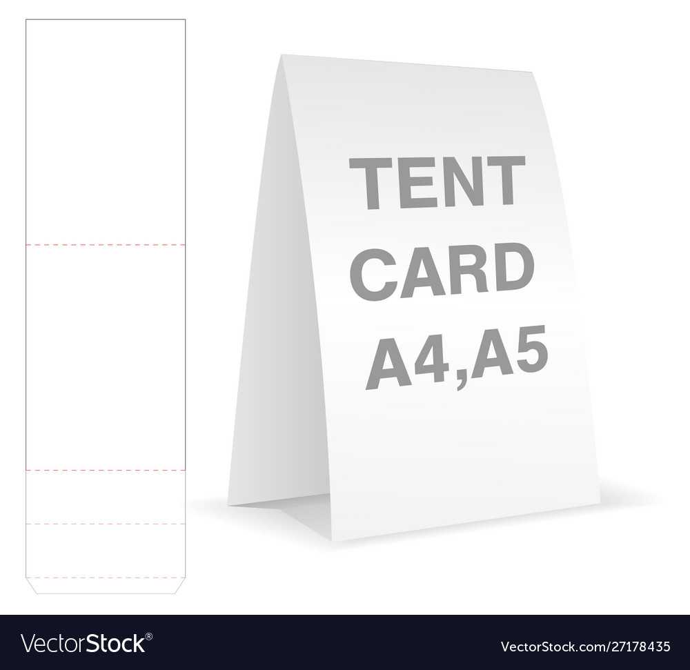 Tent Card Die Cut Mock Up Template Inside Blank Tent Card Template