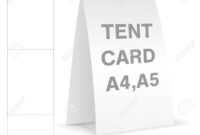 Tent Card Die Cut Mock Up Template Vector. intended for Tri Fold Tent Card Template