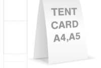 Tent Card Die Cut Mock Up Template with Free Tent Card Template Downloads