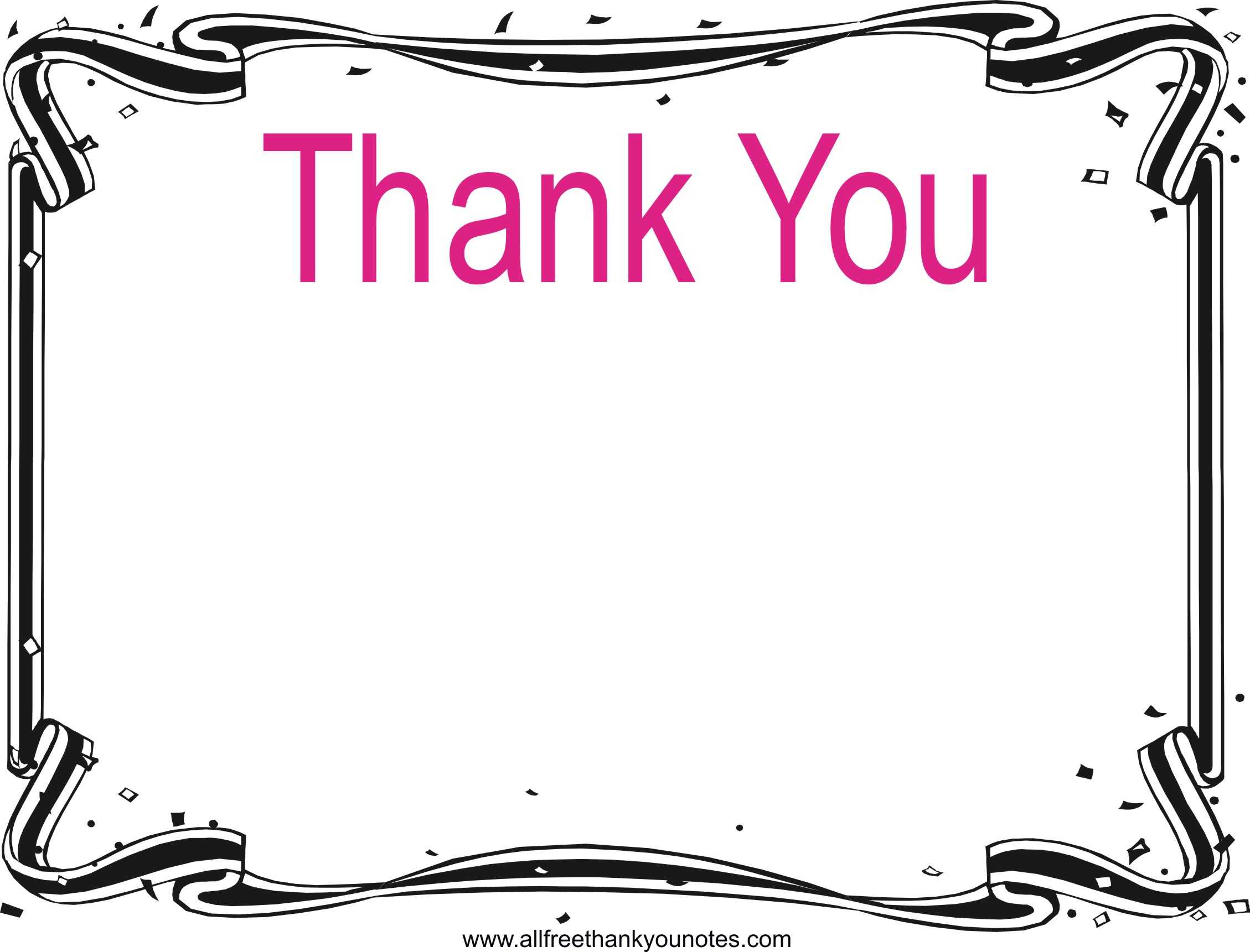 Thank You Card Borders – Milas.westernscandinavia With Regard To Thank You Note Cards Template