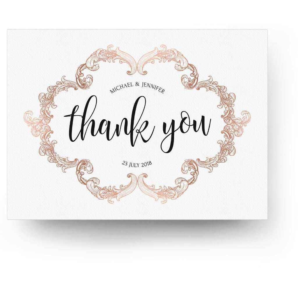 Thank You Card Template Gold – Cards Design Templates Within Ms Word Place Card Template