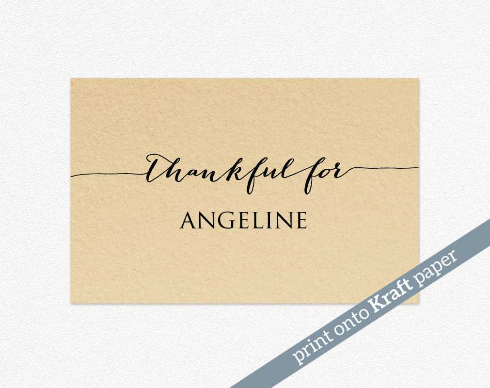 Thanksgiving Place Cards · Wedding Templates And Printables Regarding Thanksgiving Place Card Templates