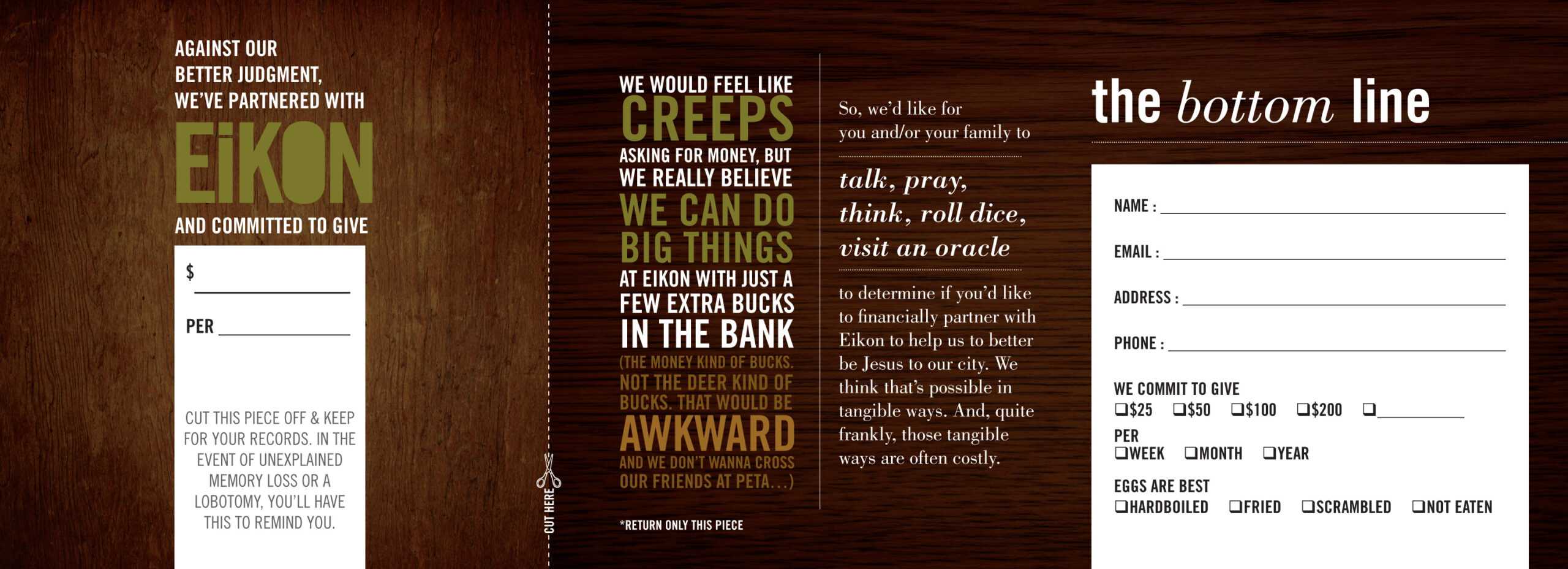 The Weirdest (Free, Downloadable) Church Pledge Card You Inside Church Pledge Card Template