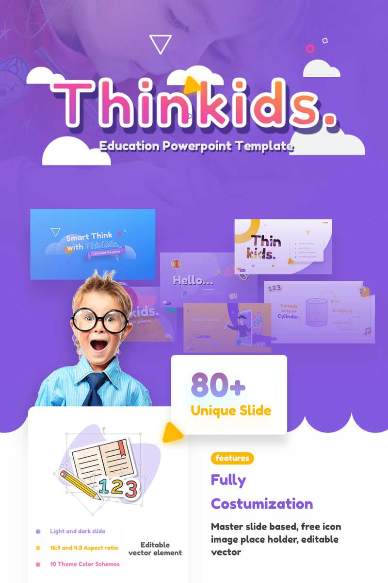 Thinkids – Fun Games & Education Powerpoint Template In Powerpoint Template Games For Education