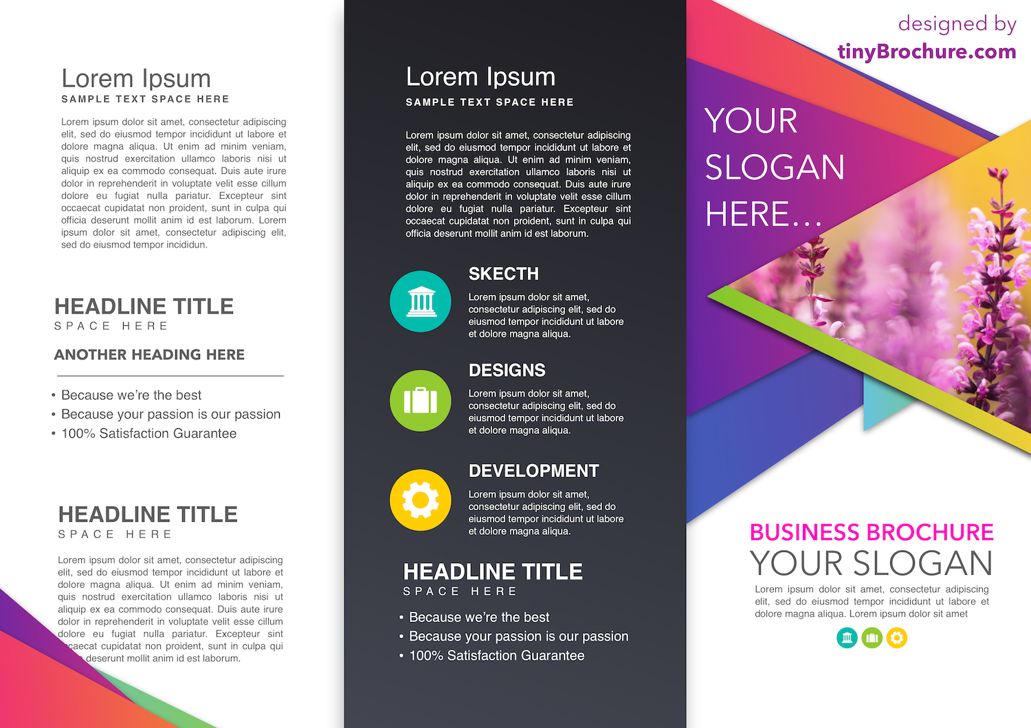 Three Fold Brochure Template Google Docs For Google Drive Templates Brochure