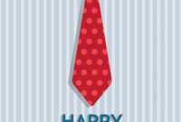 Tie Father's Day Card (Quarter-Fold) throughout Quarter Fold Birthday Card Template