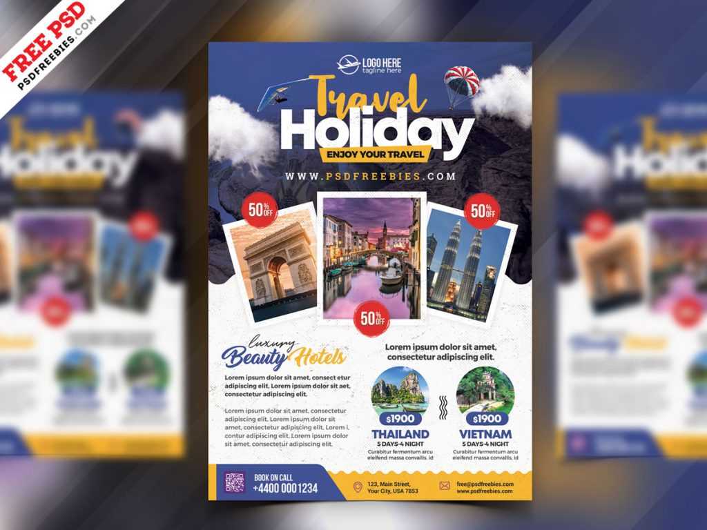 Tour Travel Flyer Psd Template | Psdfreebies With Travel And Tourism Brochure Templates Free