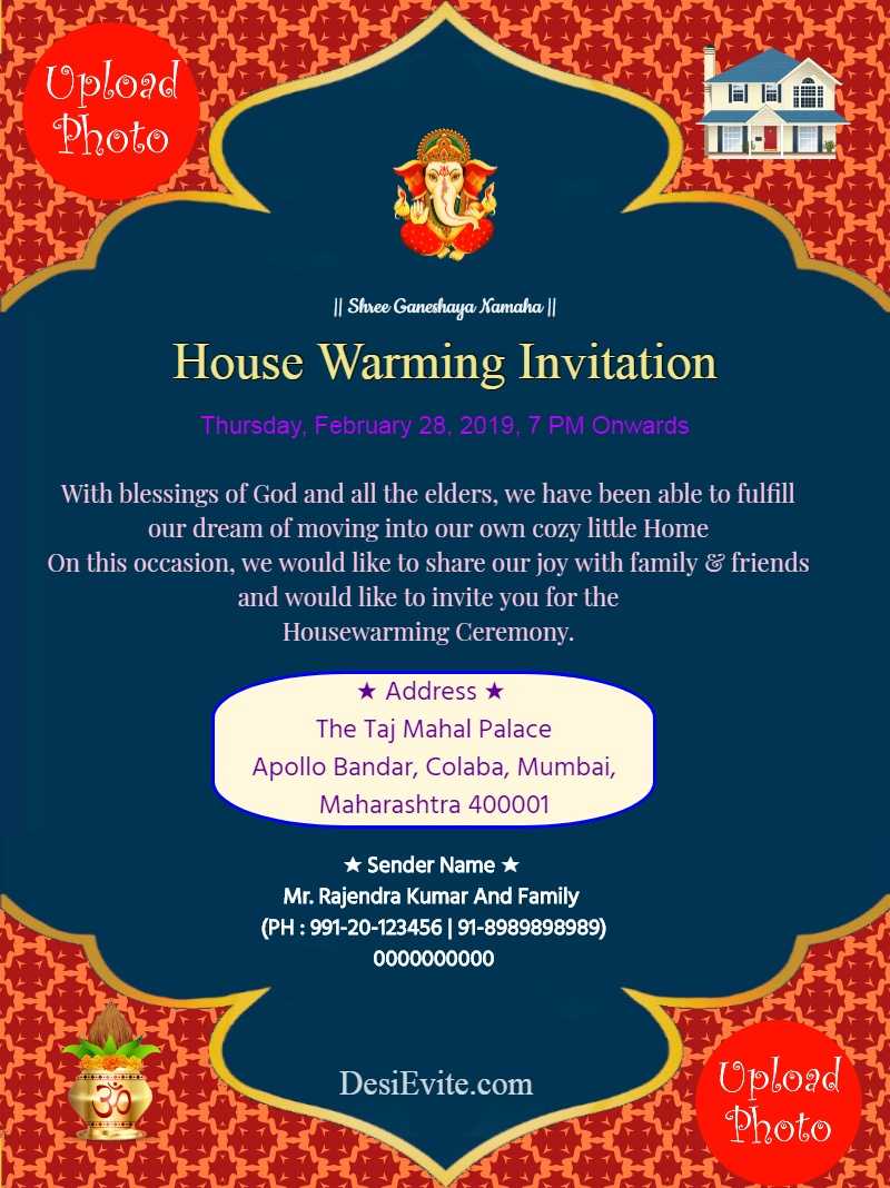 Traditional House Warming Invitation Card 3 Invitation In Free Housewarming Invitation Card Template