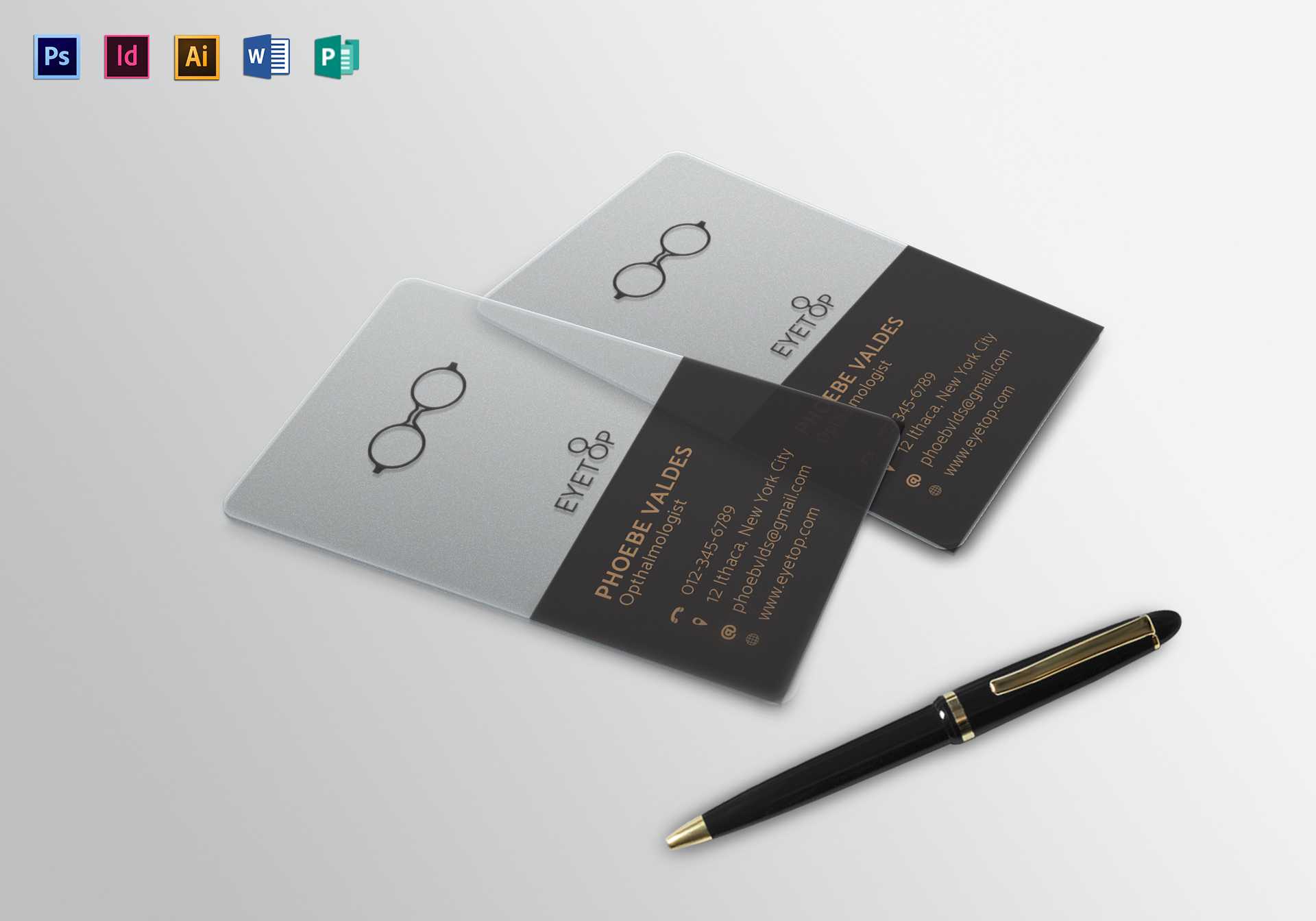 Transparent Business Card Template Inside Transparent Business Cards Template