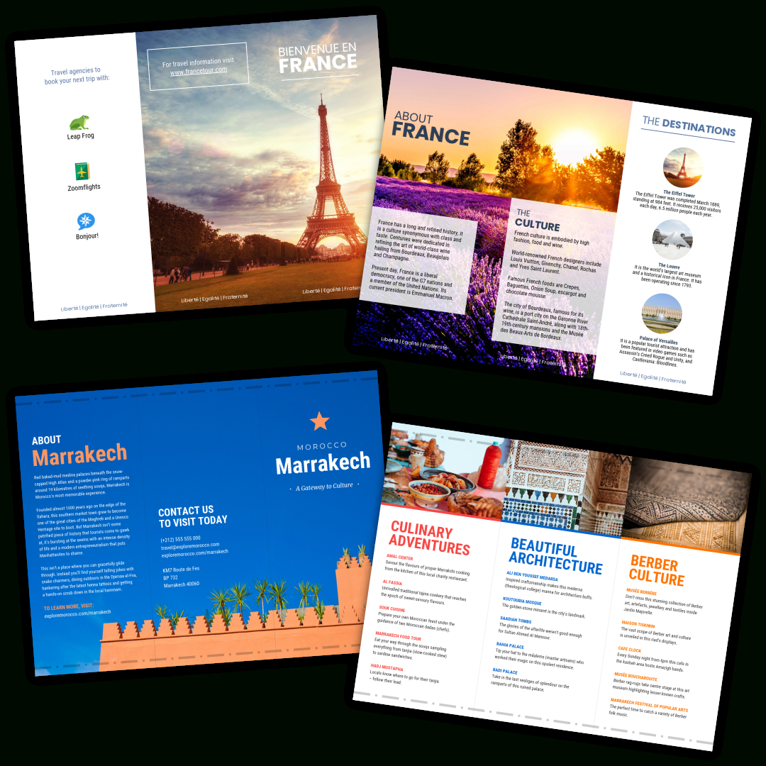 Travel Brochure Templates - Make A Travel Brochure - Venngage In Travel Guide Brochure Template
