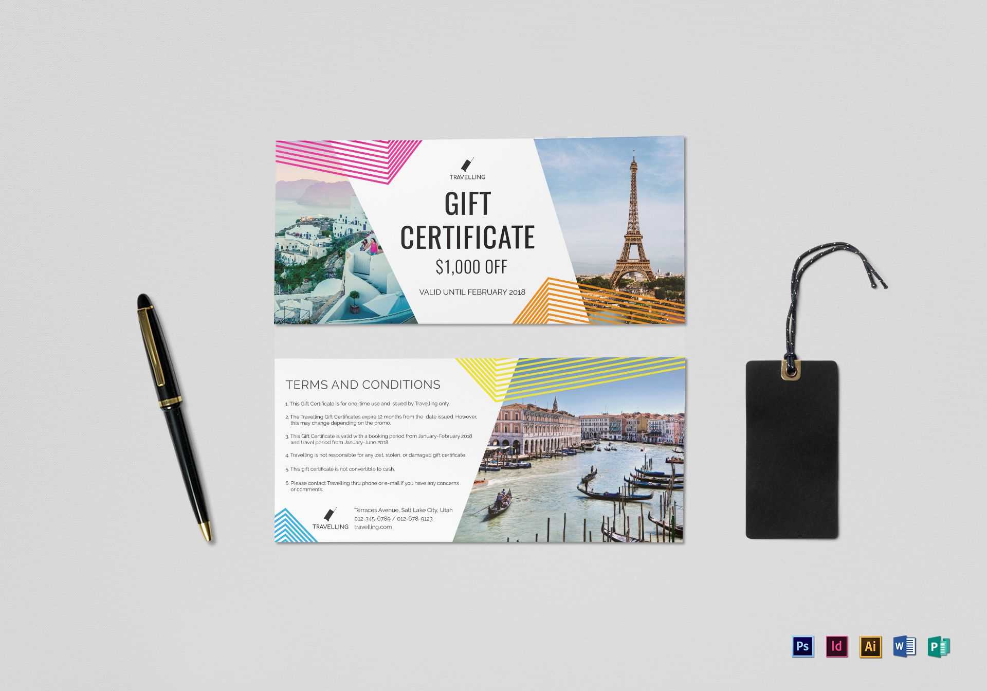 Travel Gift Certificate Template Within Publisher Gift Certificate Template