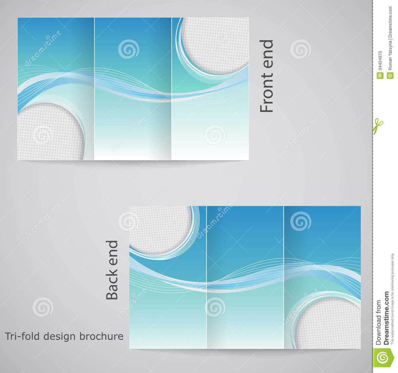 Tri Fold Brochure Design. Stock Vector. Illustration Of Page Inside Free Three Fold Brochure Template