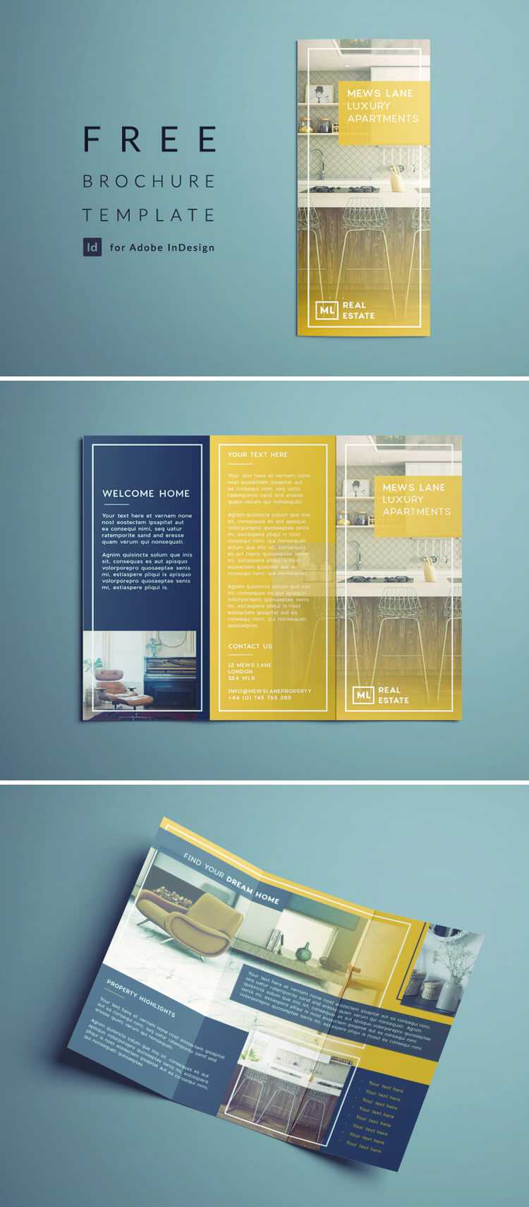 Tri Fold Brochure | Free Indesign Template Intended For Mac Brochure Templates