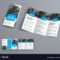 Tri-Fold Brochure Template With Blue Rectangular pertaining to Three Panel Brochure Template
