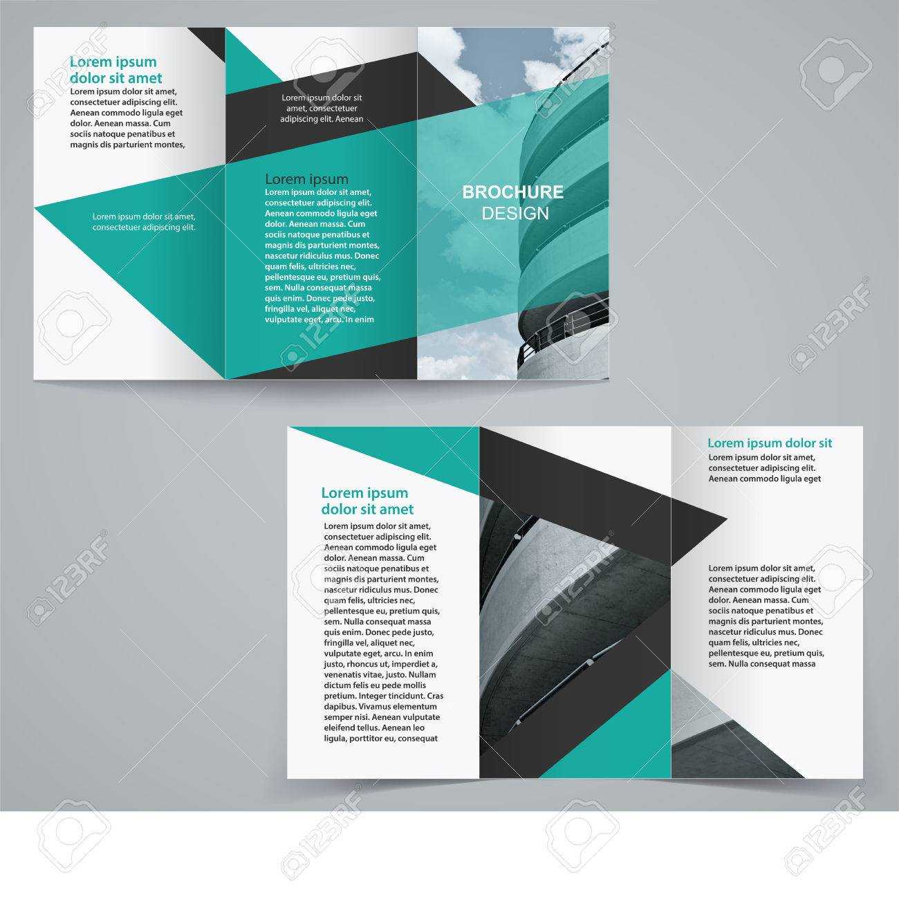 Tri Fold Business Brochure Template, Two Sided Template Design.. With Regard To Free Tri Fold Business Brochure Templates
