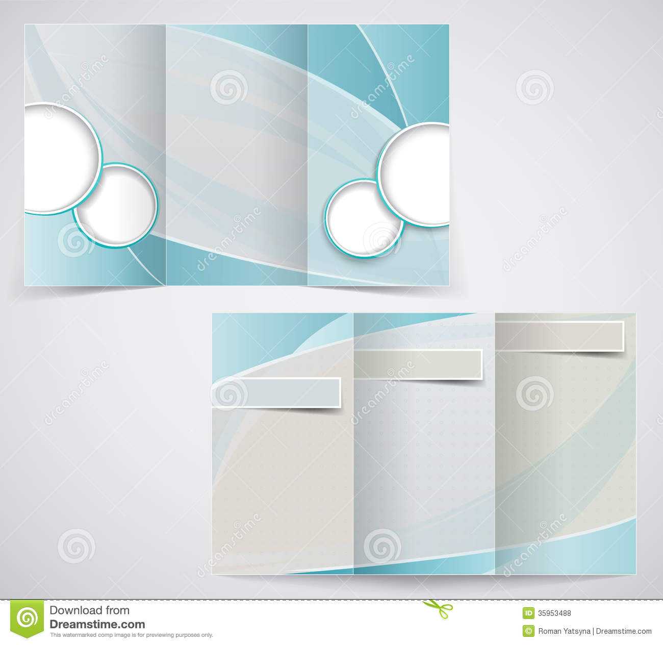 Tri Fold Business Brochure Template, Vector Blue D Stock Regarding Free Illustrator Brochure Templates Download