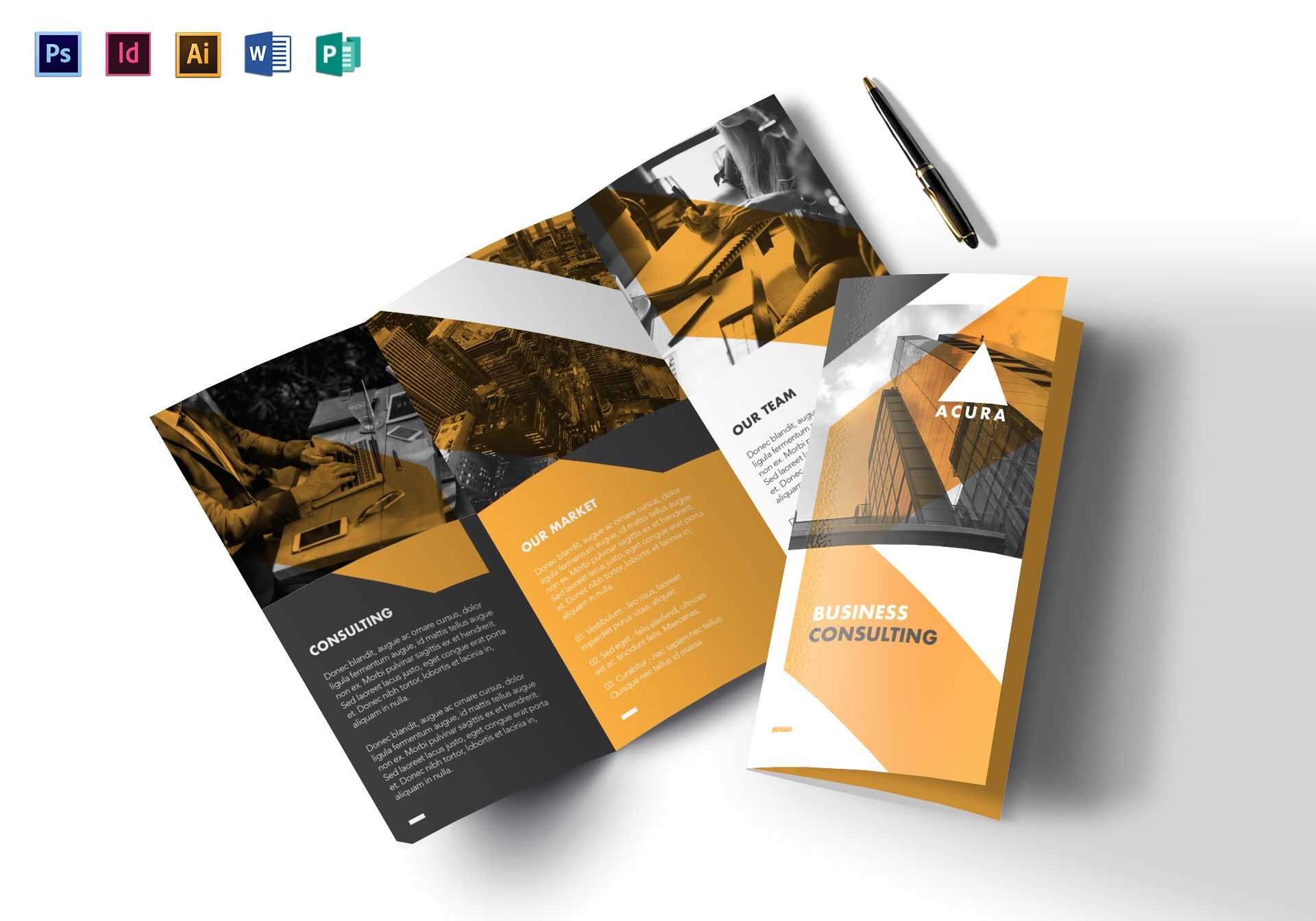 Tri Fold Business Brochure Template With Regard To Tri Fold Brochure Publisher Template