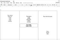 Tutorial: Making A Brochure Using Google Docs From A pertaining to Brochure Templates Google Drive