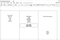 Tutorial: Making A Brochure Using Google Docs From A throughout Brochure Template Google Drive