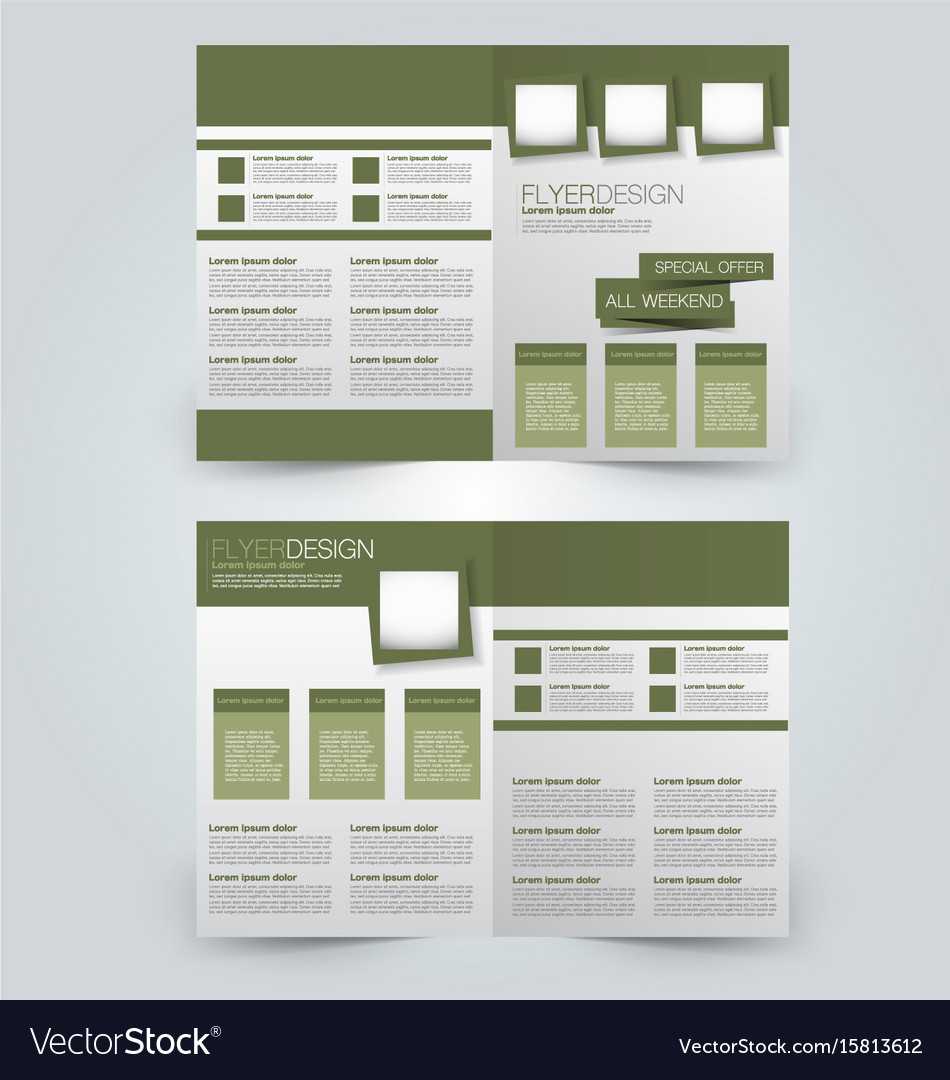 Two Page Fold Brochure Template Design With 12 Page Brochure Template