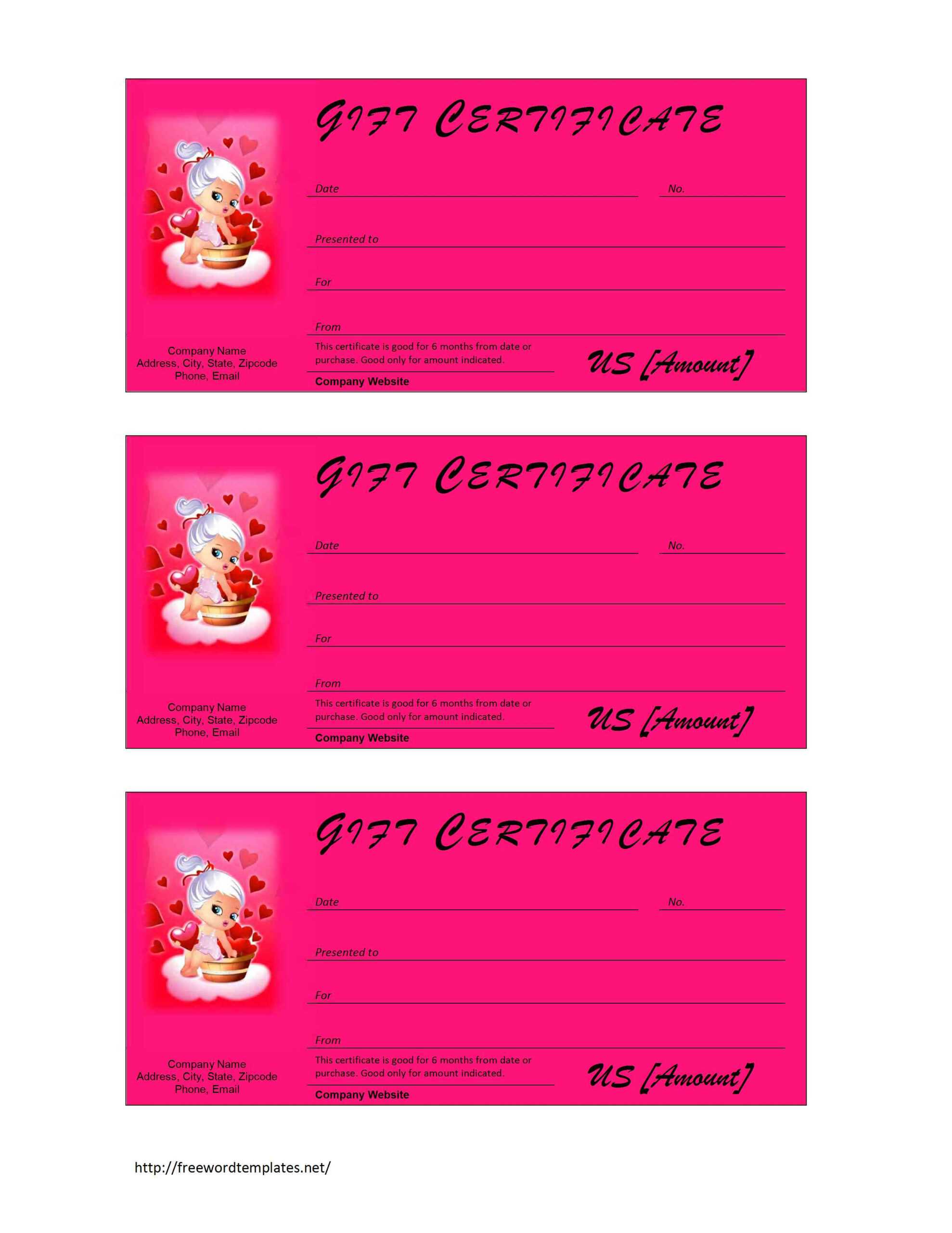 Valentine's Day Gift Certificate Template Throughout Player Of The Day Certificate Template