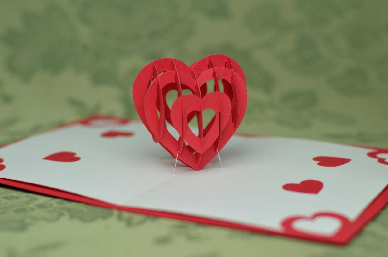 Valentine's Day Pop Up Card: 3D Heart Tutorial – Creative Regarding I Love You Pop Up Card Template