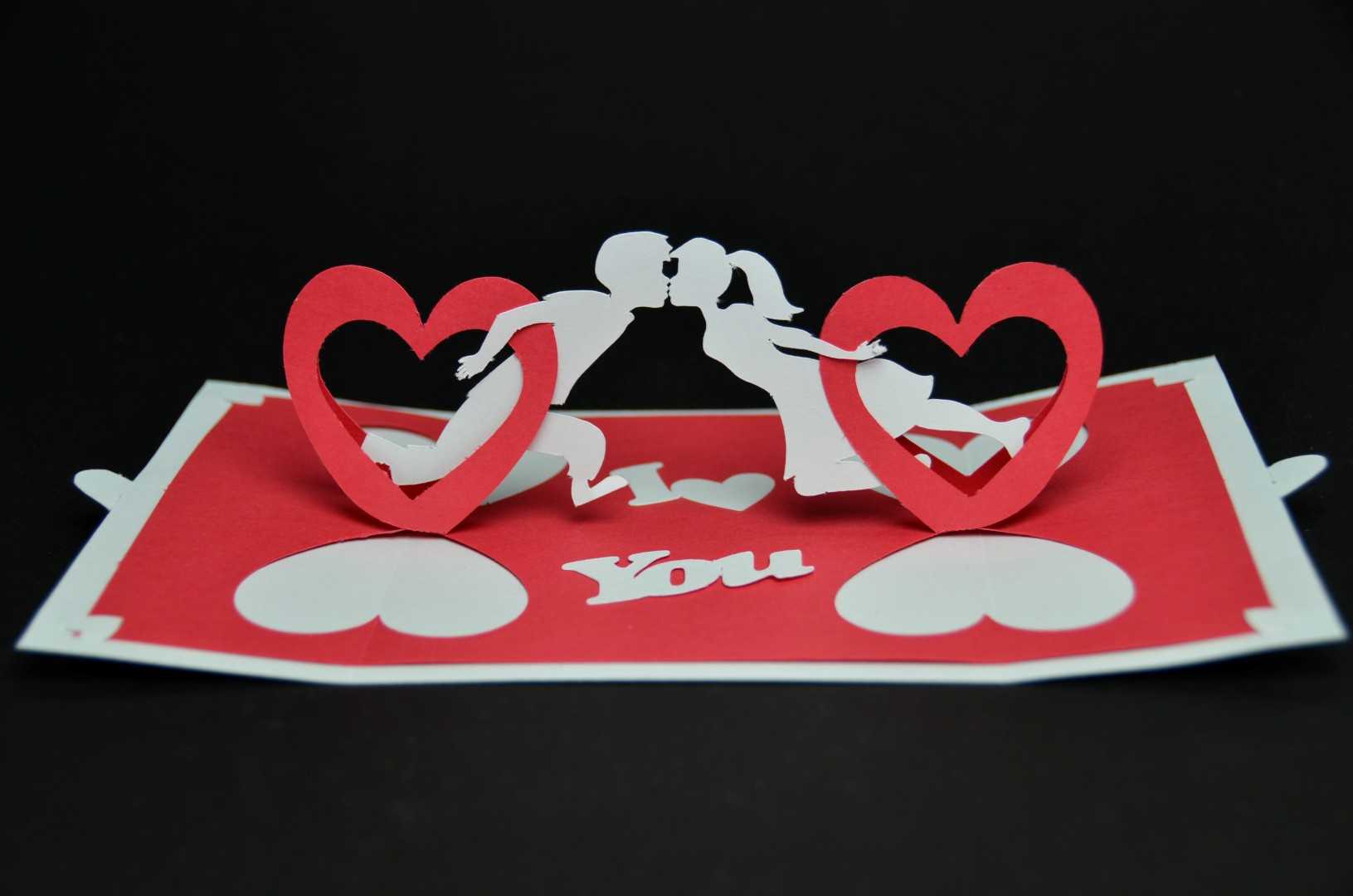 Valentine's Day Pop Up Card: Twisting Hearts Tutorial Within 3D Heart Pop Up Card Template Pdf