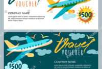 Vector Gift Travel Voucher Template Multicolor Stock Vector for Free Travel Gift Certificate Template