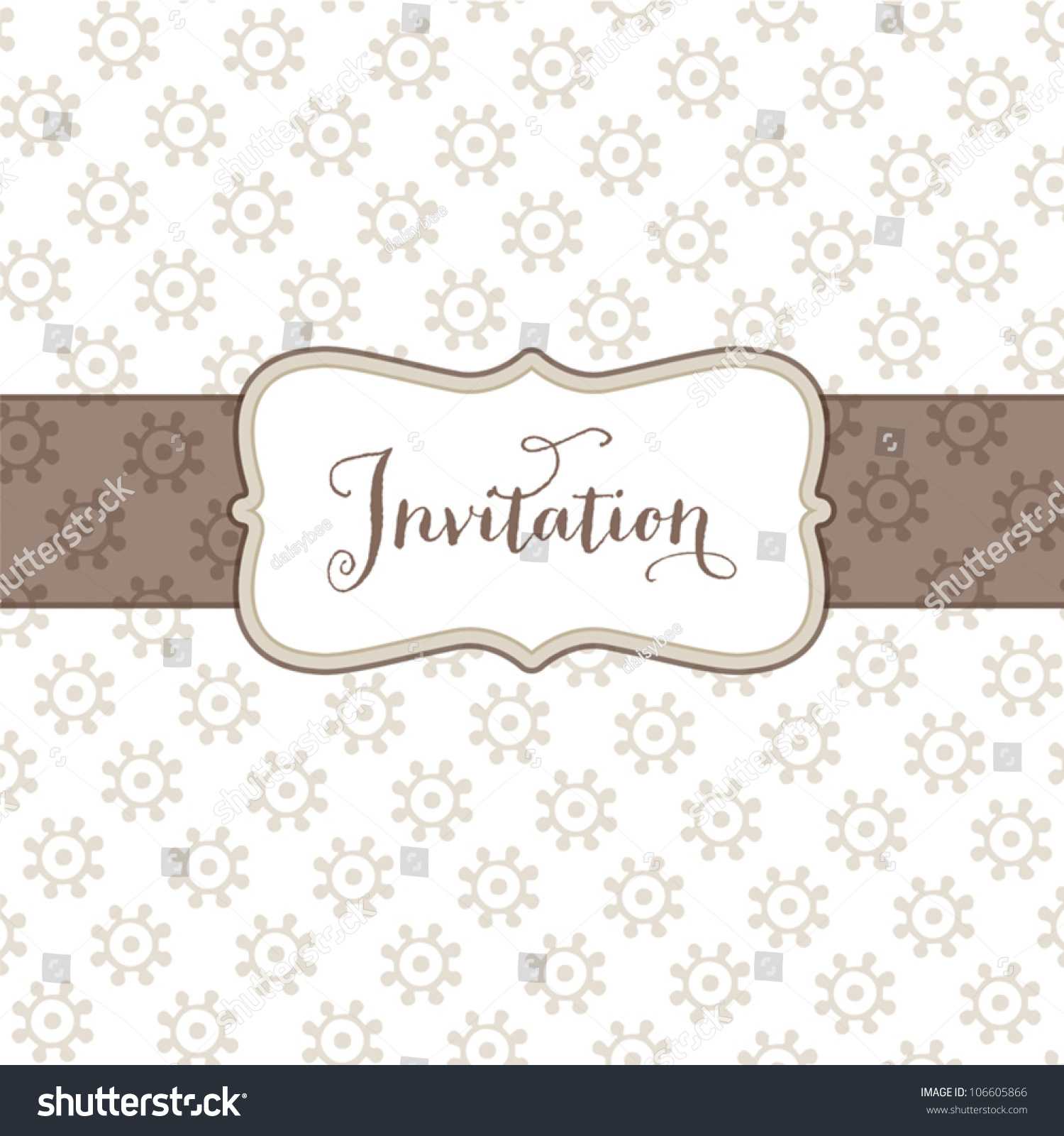 Vector Greeting Card Template Small Floral Stock Vector Intended For Small Greeting Card Template