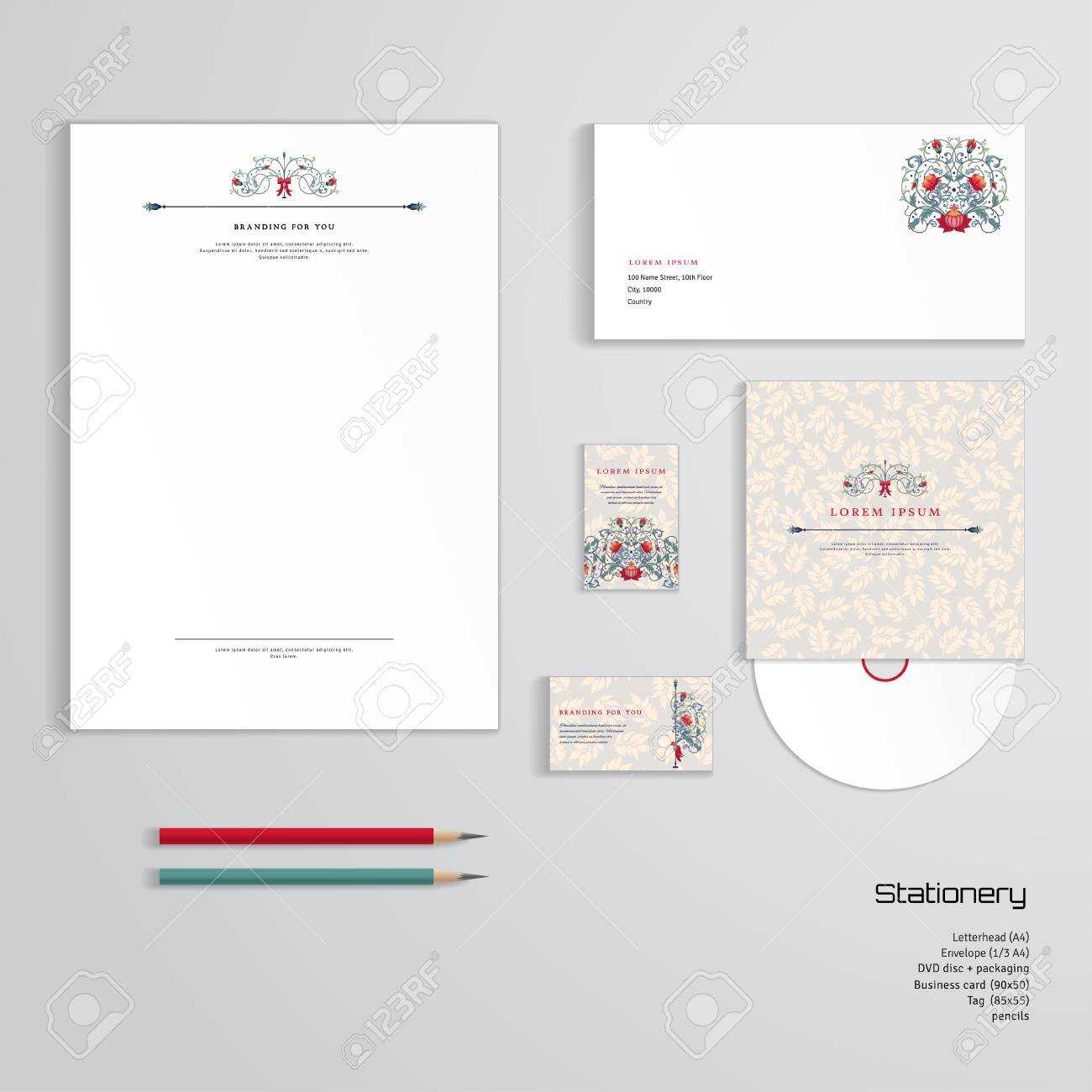 Vector Identity Templates. Letterhead, Envelope, Business Card,.. Pertaining To Business Card Letterhead Envelope Template