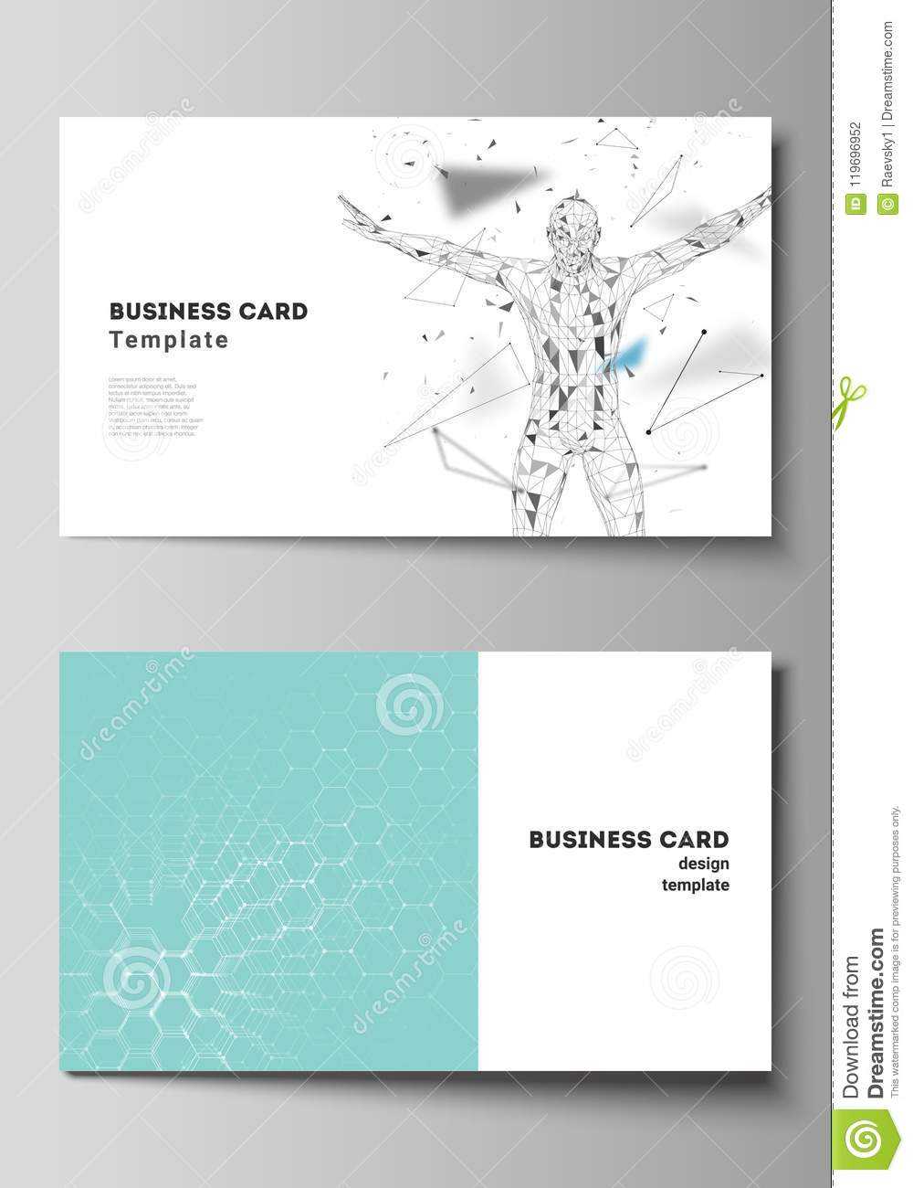 Vector Illustration Of The Editable Layout Of Two Creative Regarding Medical Business Cards Templates Free