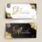 Vector Set Of Luxury Gift Vouchers With Ribbons And Gift Box In Elegant Gift Certificate Template