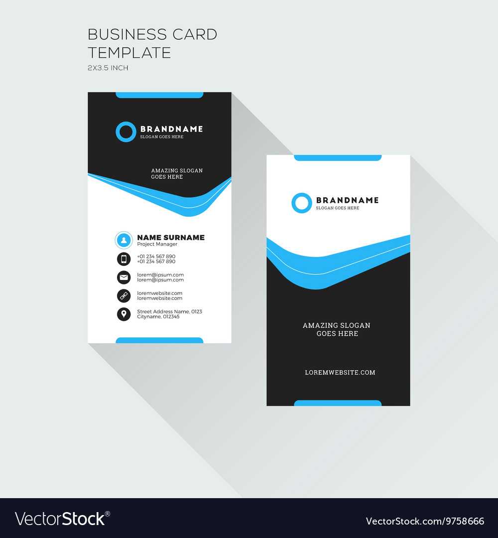 Vertical Business Card Print Template Personal With Regard To Freelance Business Card Template