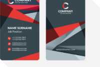 Vertical Double-Sided Business Card Template With inside Double Sided Business Card Template Illustrator