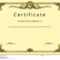 Vintage Certificate Award / Diploma Template Stock With Regard To Beautiful Certificate Templates