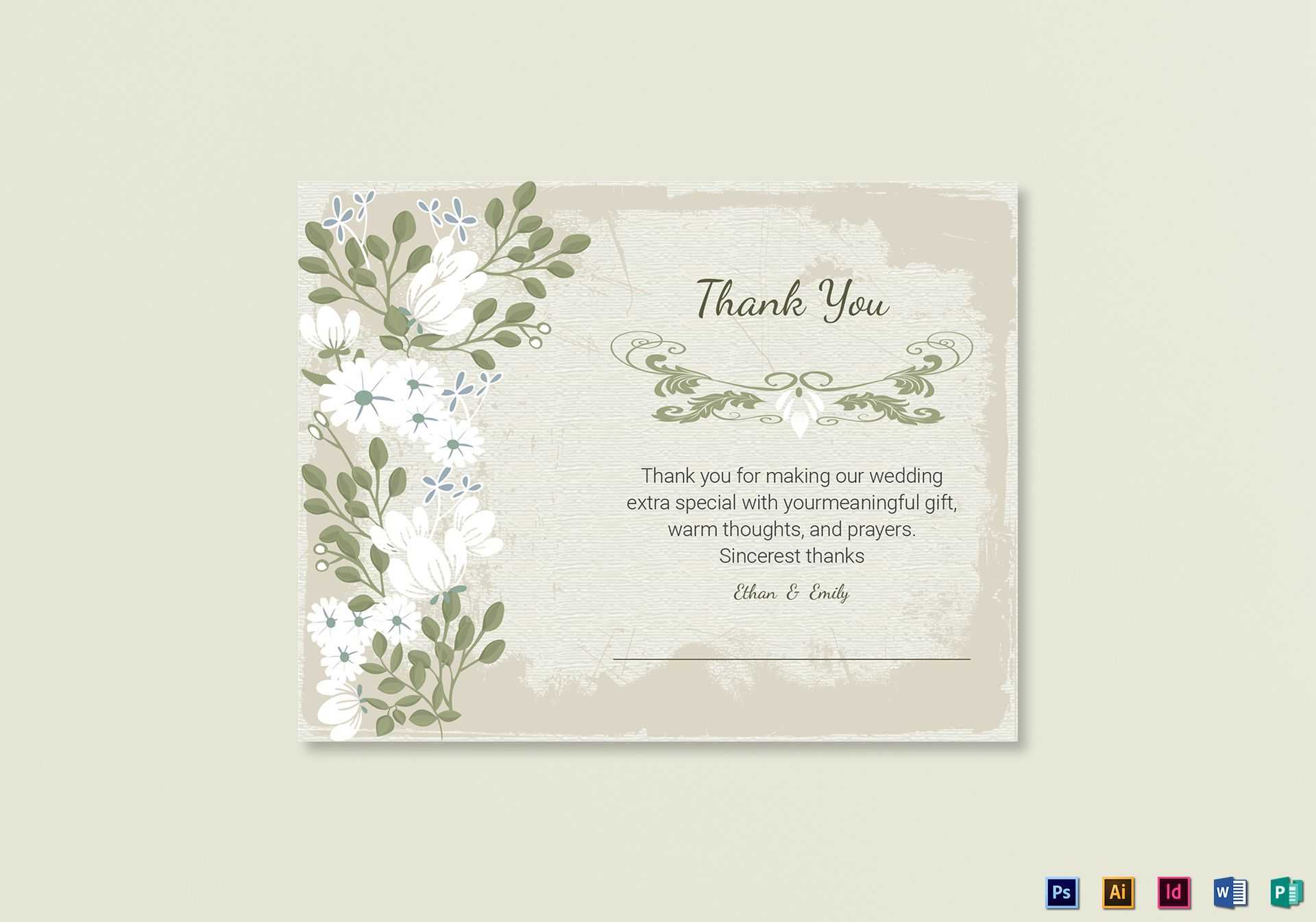 Vintage Thank You Card Template Pertaining To Thank You Card Template Word