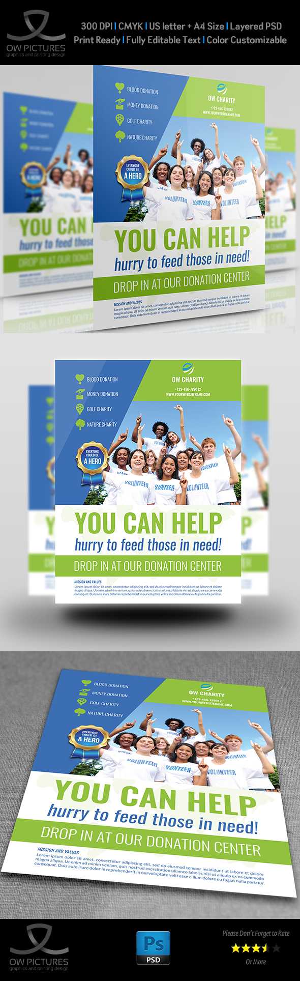 Volunteer Flyer Template On Behance With Volunteer Brochure Template