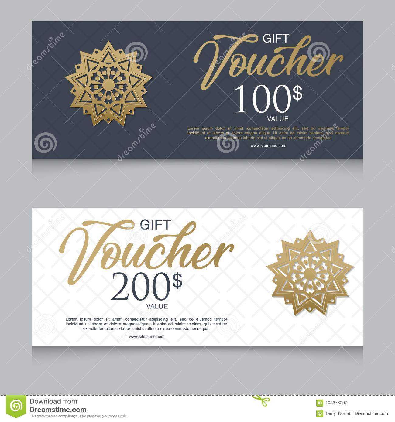 Voucher, Gift Certificate, Coupon Template Stock Intended For High Resolution Certificate Template