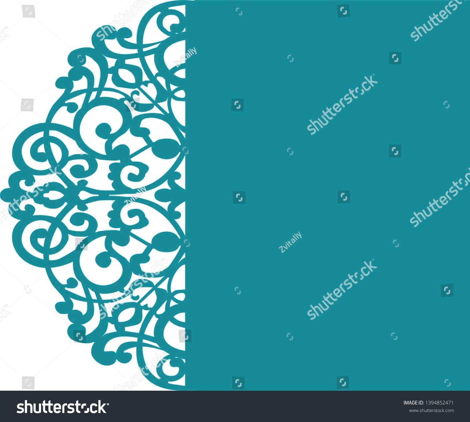 Wedding Card Invitation Template 5X7 Svg Stock Vector With Regard To Free Svg Card Templates